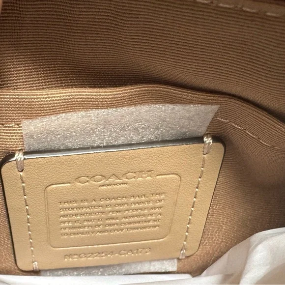 COACH Leather Teri Shoulder Bag In Colorblock CA173 Taupe Multi NWT